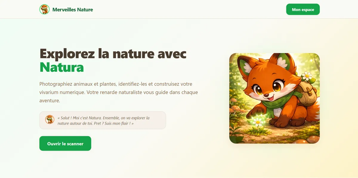 Aperçu du site Merveilles Nature
